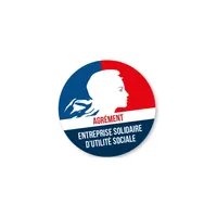 Macaron officiel de l'agrément Entreprise solidaire d'utilité sociale
