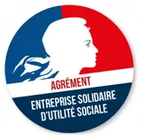 Macaron officiel de l'agrément Entreprise solidaire d'utilité sociale